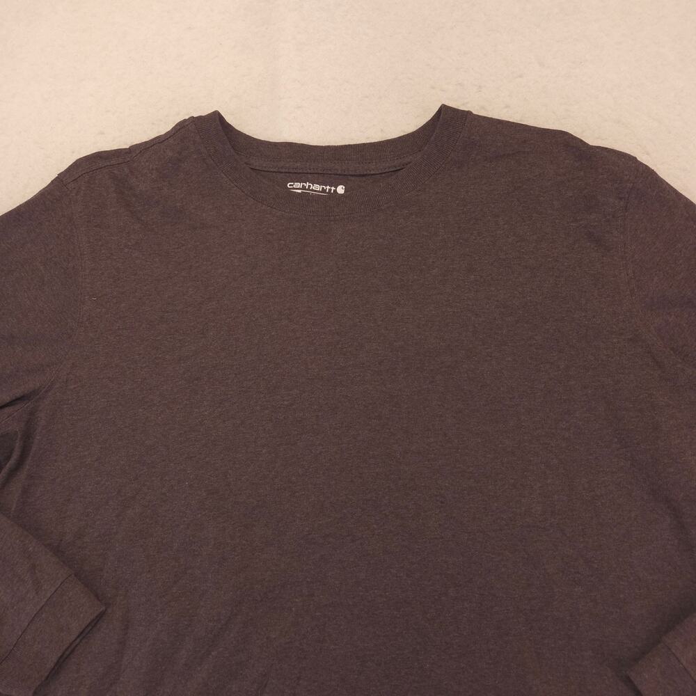 Carhartt Loose Fit Crew Neck Long Sleeve T-Shirt Youth Boys Size XL Brown